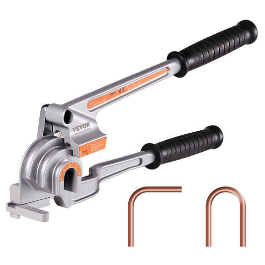VEVOR Pipe Tube Bender, 1/4", 3/8", 1/2" OD, 3 in 1 Manual Level Tube Bender, 180? Copper Aluminum Pipes Bending Tools for HVAC Air Conditioning Refrigerator Repair
