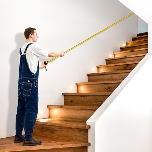 Tape Measure 25 ft Length, Measuring Tape with Retractable, Imperial and Metric ft/m Dual-Scale & ABS Case & Easy Read Steel Measurement Tool, for Outdoor,Decoration