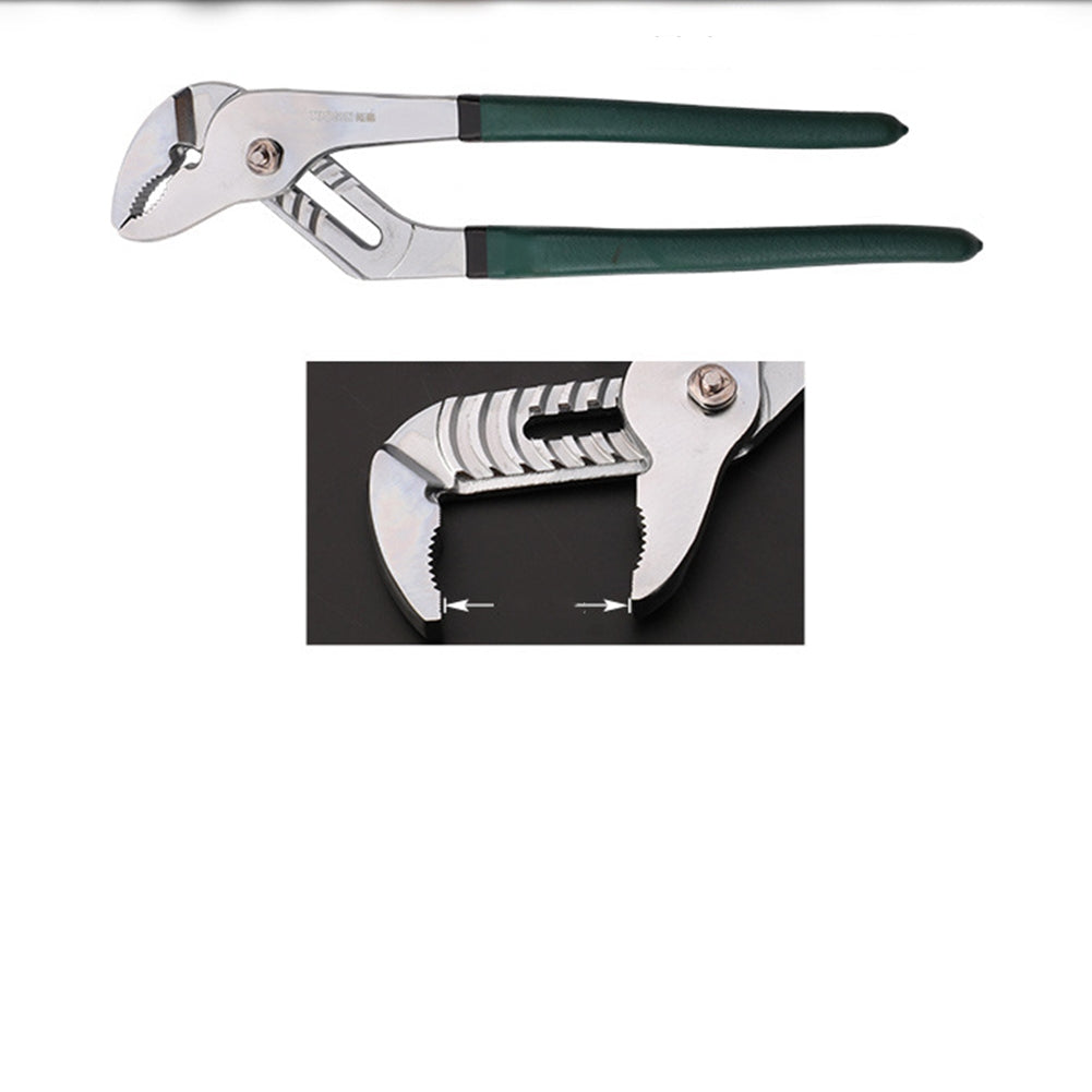 45#steel 10-inch Adjustable Water Pipe Wrench Clamp Pliers Hardware Tools Hand Tool Green