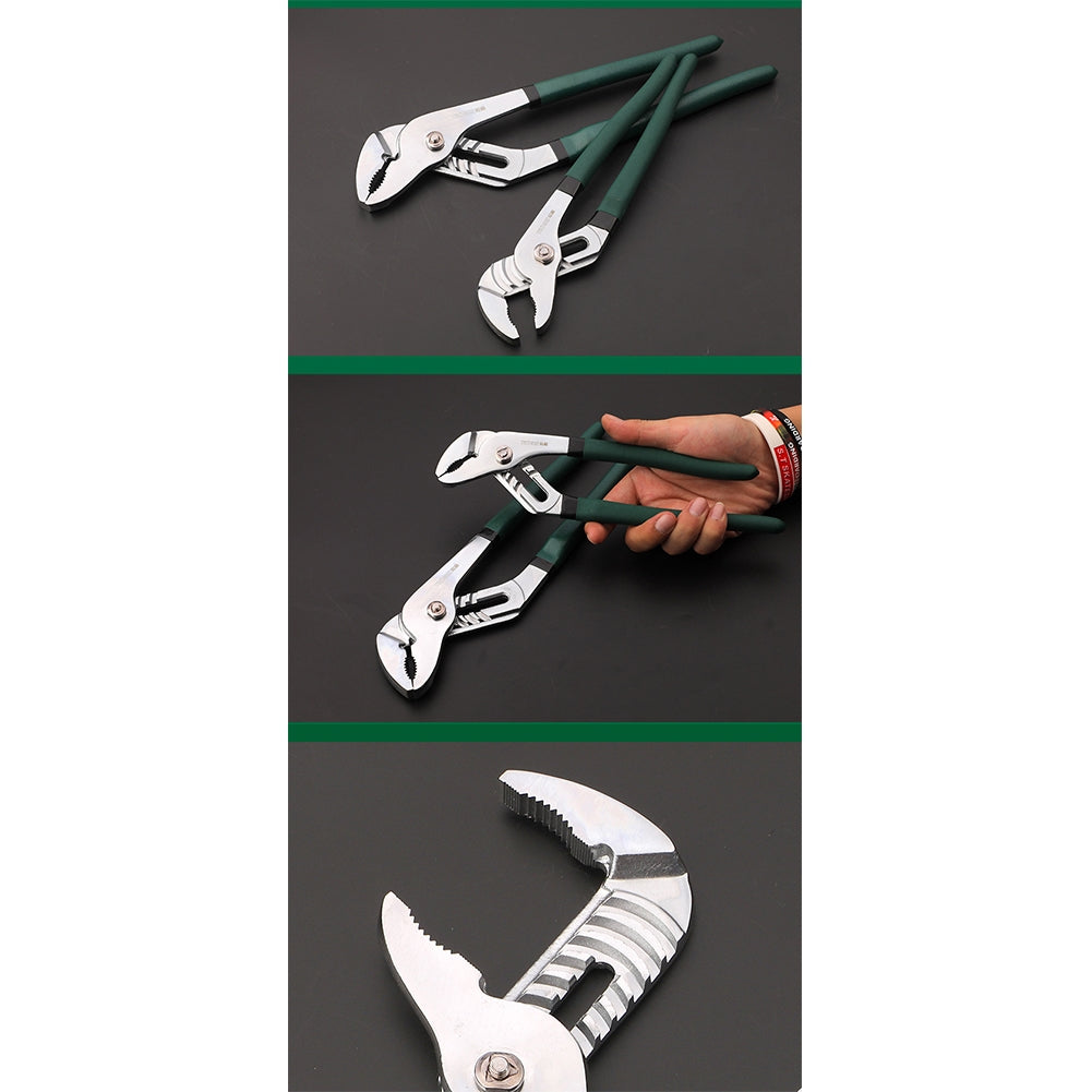 45#steel 10-inch Adjustable Water Pipe Wrench Clamp Pliers Hardware Tools Hand Tool Green